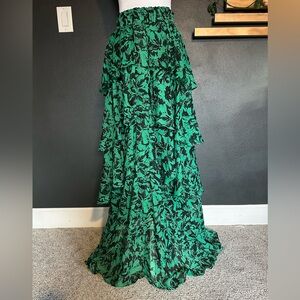 Misa Los Angeles 4 year Skirt in Green and Black